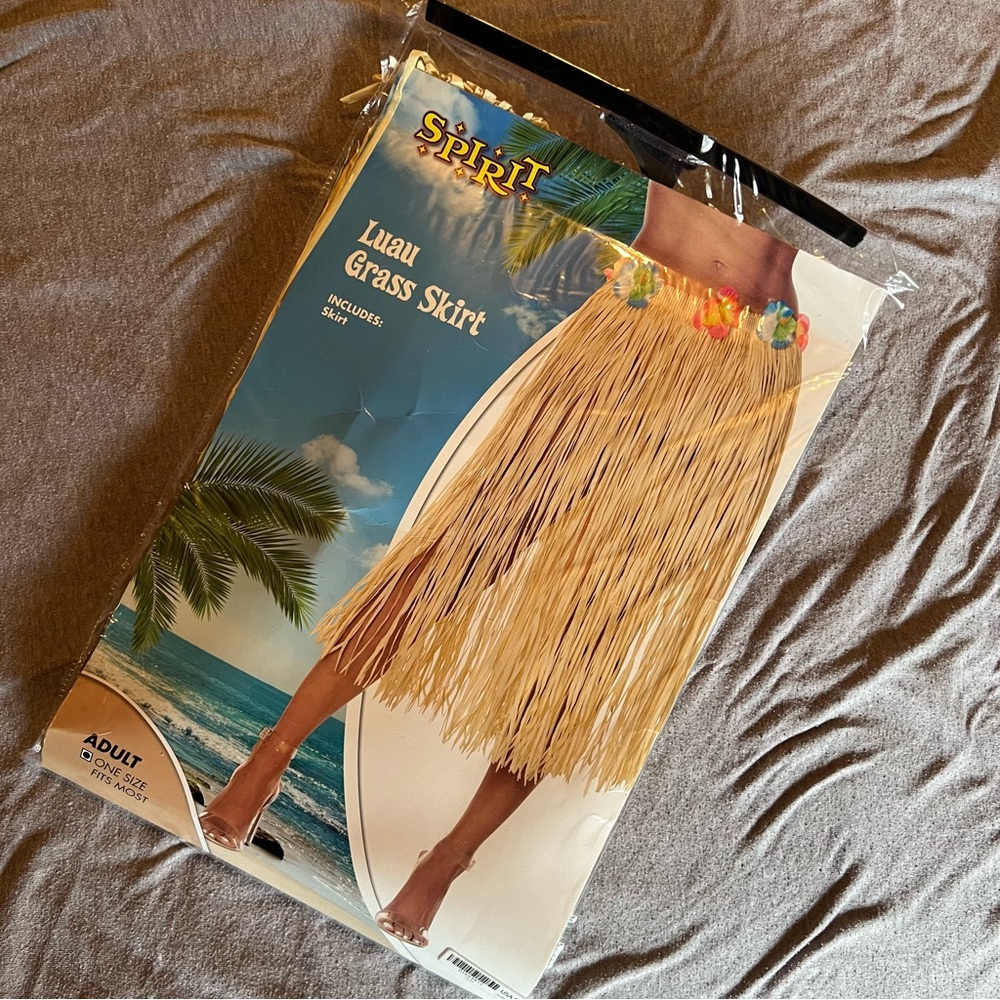 Luau Grass Skirt with Wristlets